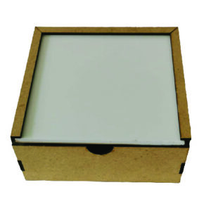 JOYERO DE MADERA TAPA CERAMICA DE 15X15