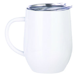 VASO COCTELERO DE ACERO BLANCO CON AGARRADERA