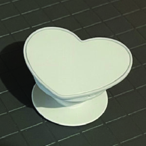 POP SOCKET EN FORMA DE CORAZON BLANCO