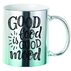 TAZA ESPEJO SILVER CON CELESTE