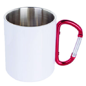 TAZA ACERO CON ASA MOSQUETON